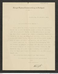 Nachlass Franz Steindachner, Brief von K. Lampert an Franz Steindachner (14.11.1912), Inv.Nr. 284.07, Seite 1